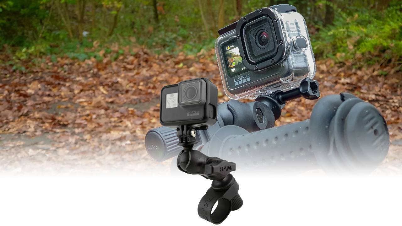 RAM Tough-Strap met dubbele klemarm en GoPro mount