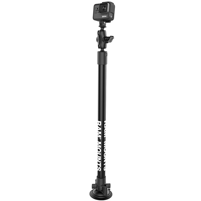 RAM Mounts RAM Twist-Lock Suction Mount with 45 cm Pole & Action Camera Adapter