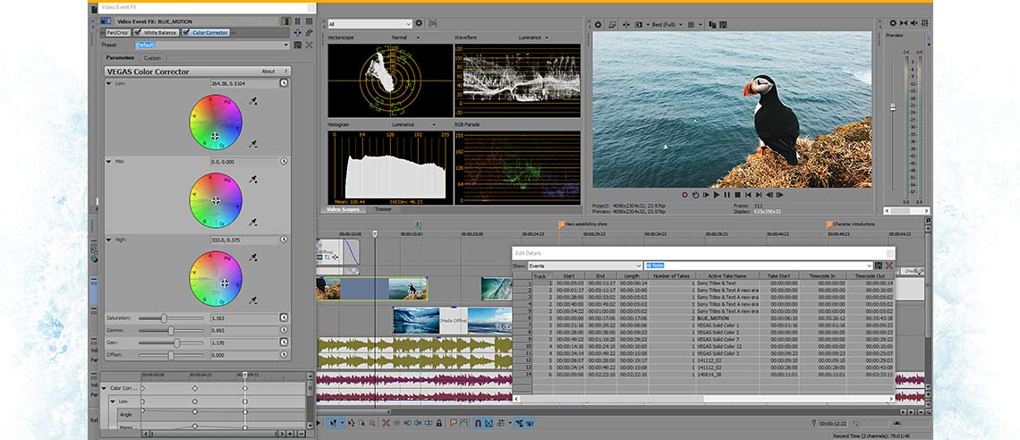 Screenshot: VEGAS Pro 14 Edit